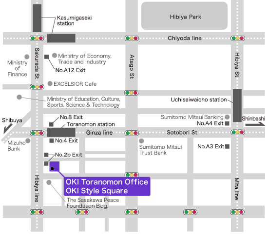 Toranomon area map