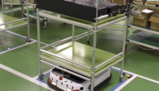 進捗状況と連動した搬送ロボット運用