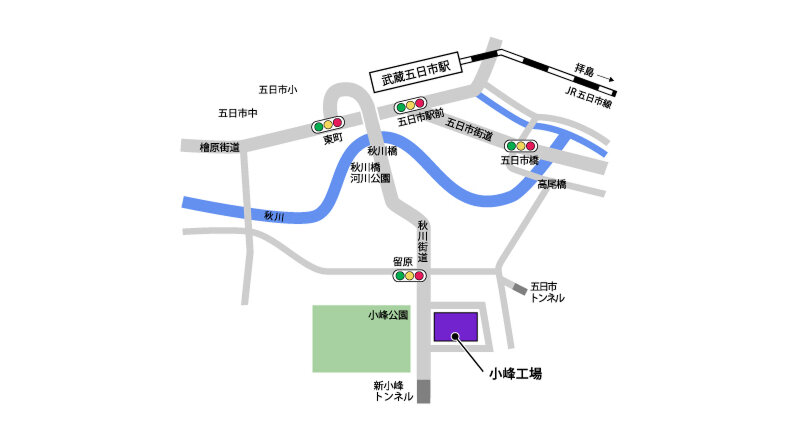 小峰地区の地図