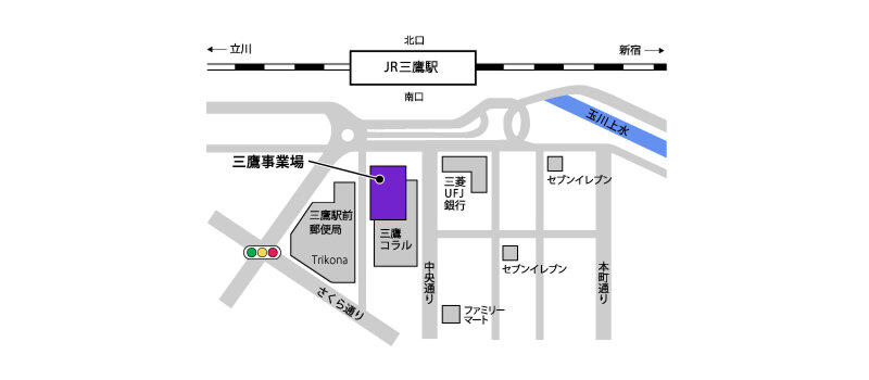 三鷹地区の地図