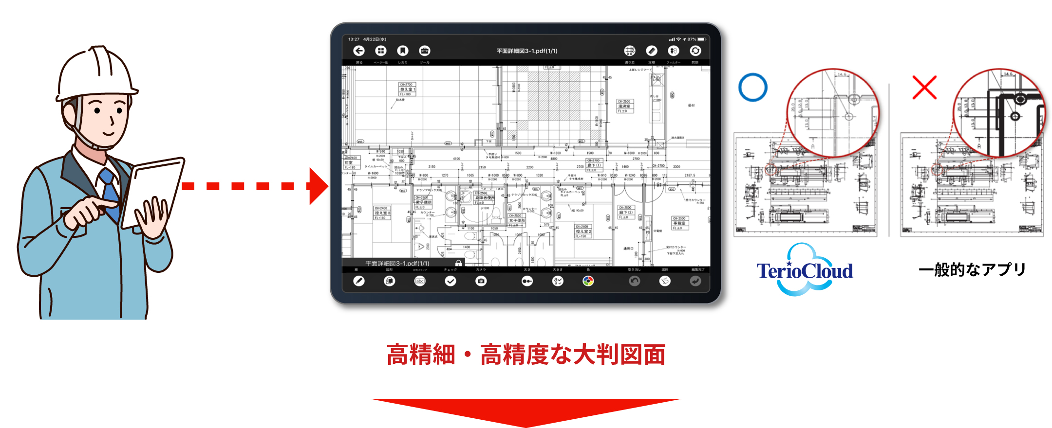高精細・高精度な大判図面