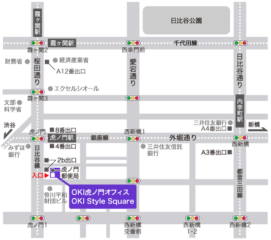 虎ノ門地区地図