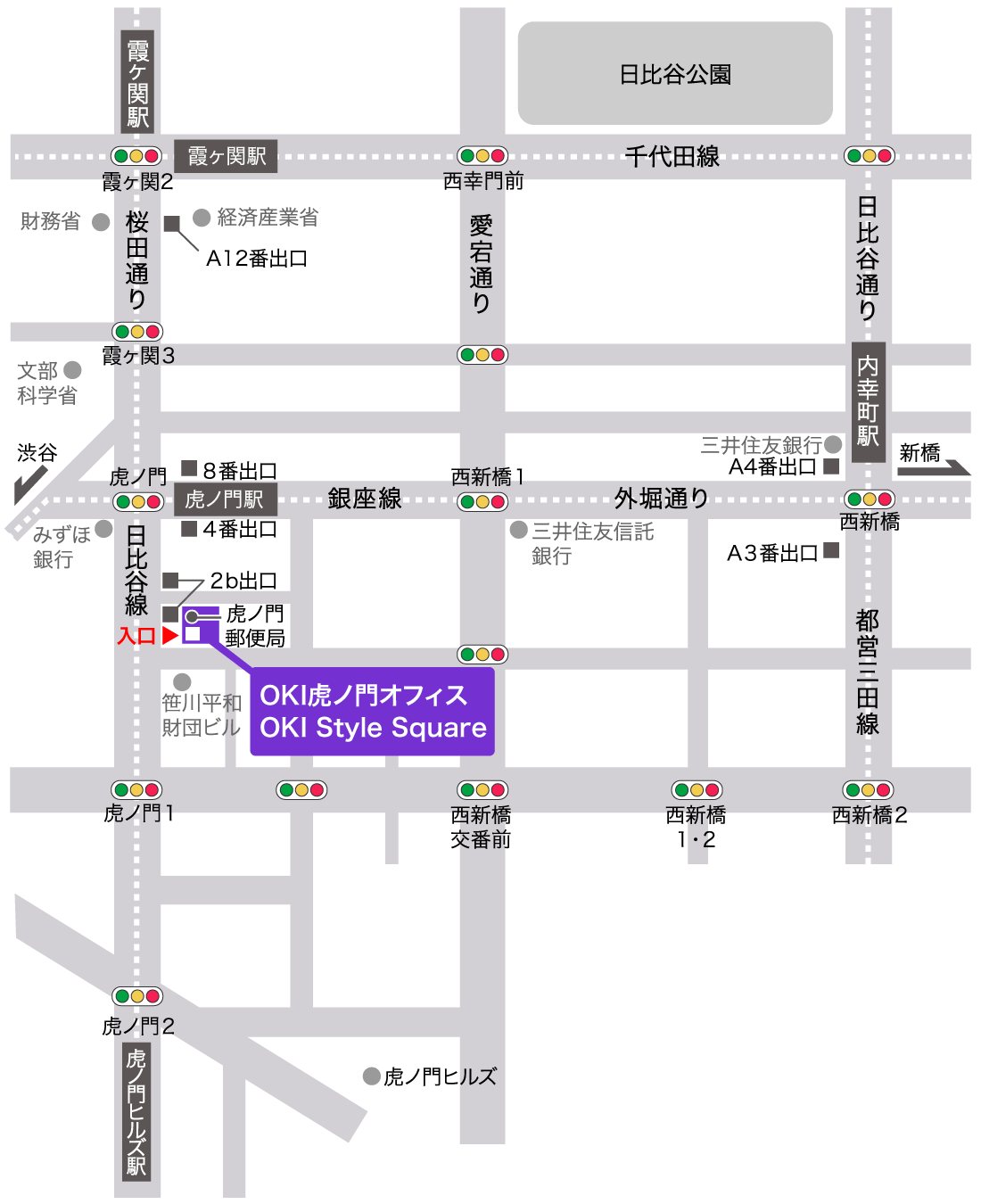 虎ノ門地区地図