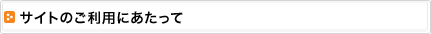 サイトのご利用にあたって