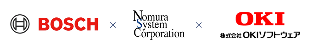 BOSCH×Nomura System Corporation×OKI 株式会社OKIソフトウェア　ロゴ画像