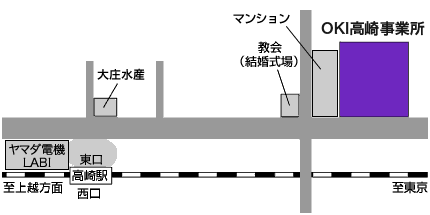 地図-OKI本社・OKI Style Square