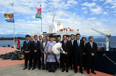 安全祈願後の集合写真