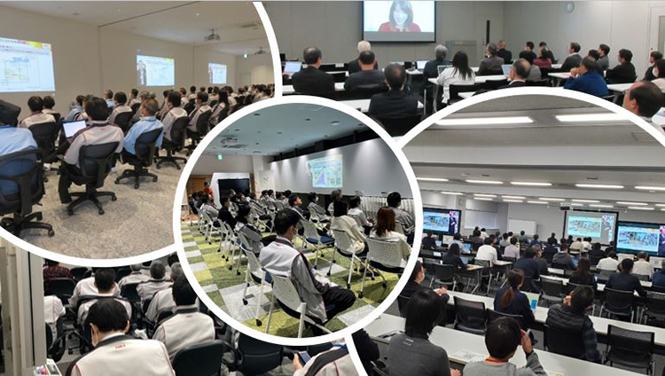 社内パブリックビューイングの模様（各地開催の一部を紹介）の写真