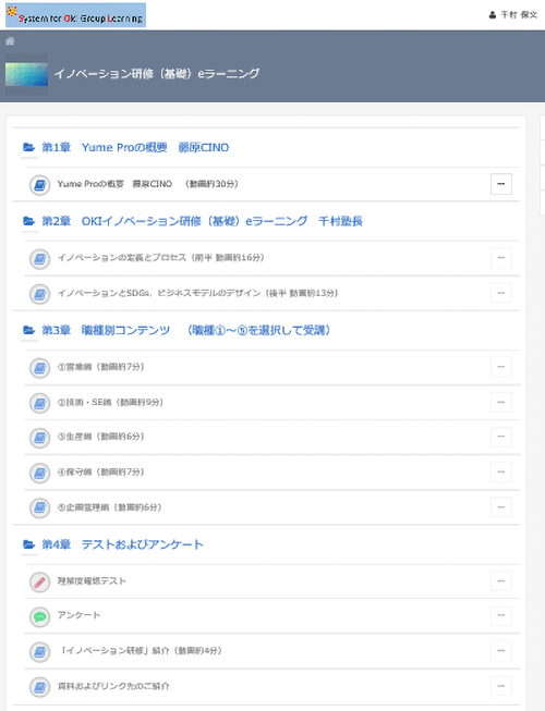 基礎研修のeラーニング・プログラムの図