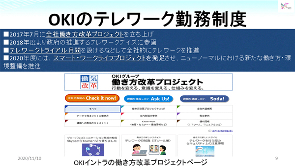 OKIのテレワーク勤務制度