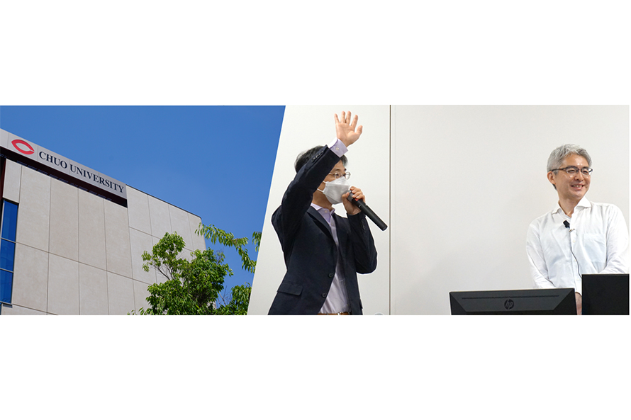 講義をする伊加田チームマネージャー(左)、竹内 担当部長(右)の写真
