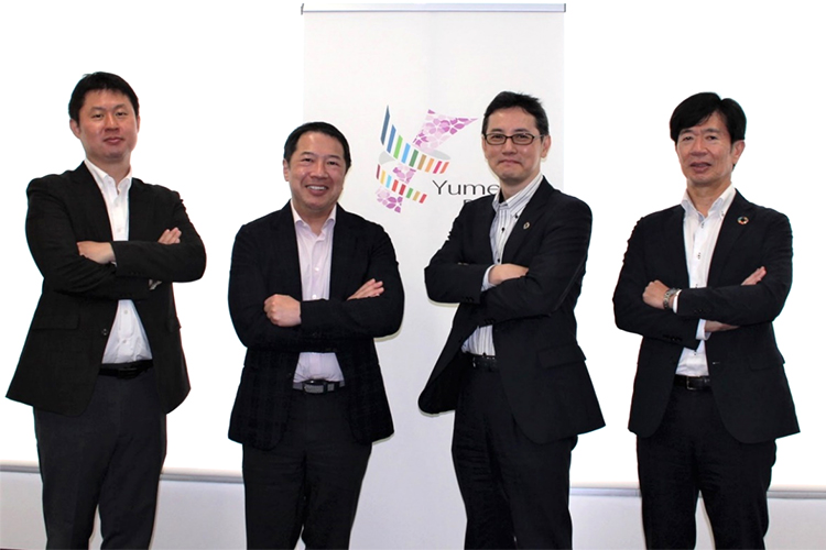 左からOKI(兼Jdex)奥谷、Jdex森田社長、OKI前野IPCセンター長、AI技術研究開発部 須崎部長の写真