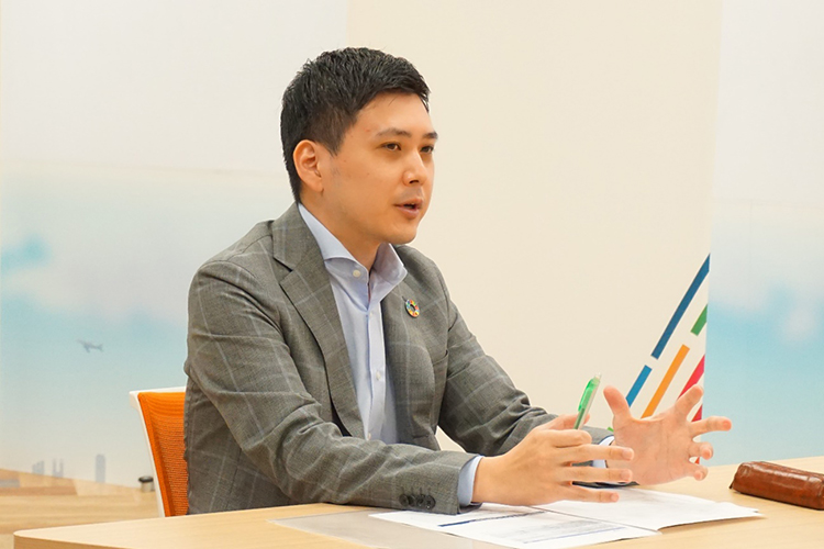 当プロジェクトの営業を担当したOKI 統合営業本部 牧田の写真