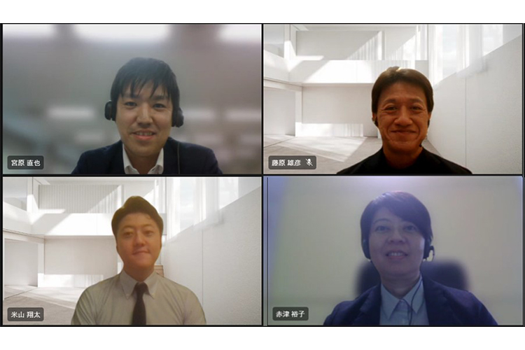 宮原(左上)、米山(左下)、藤原CINO兼CTO(右上)、赤津(右下)の写真