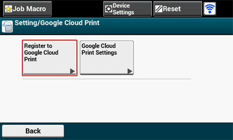 google cloud print register
