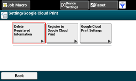 delete google cloud print