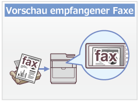 Vorschau empfangener Faxe