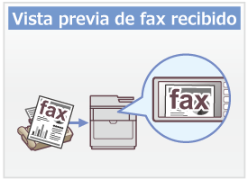 Vista previa de fax recibido