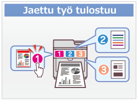 Jaettu työ tulostuu