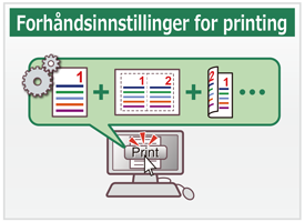 Forhåndsinnstillinger for printing