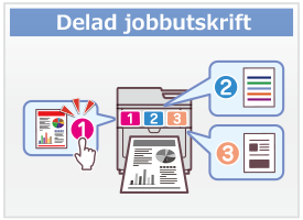 Delad jobbutskrift