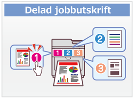 Delad jobbutskrift