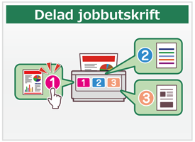 Delad jobbutskrift