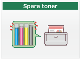 Spara toner