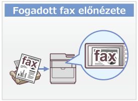 Fogadott fax előnézete