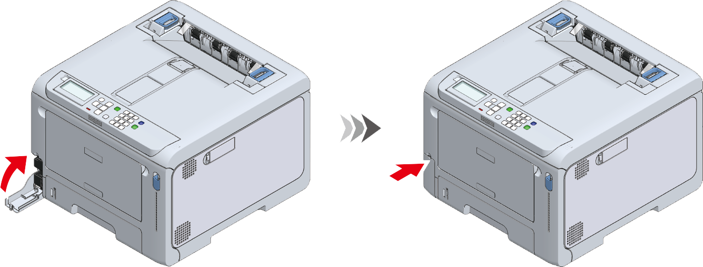 トナーカートリッジ ブラック（K）と廃トナーボックスを交換する | OKI