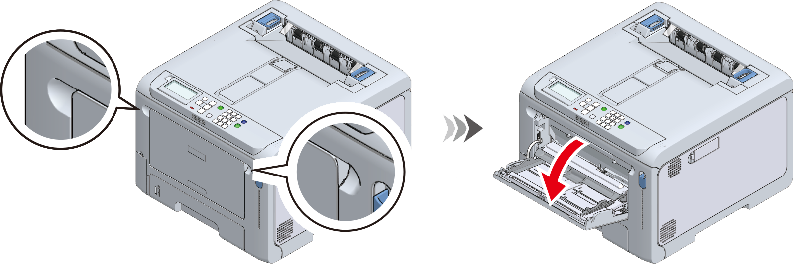 給紙ローラーを交換する（マルチパーパストレイ（MPトレイ）） | OKI