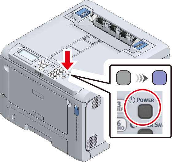 Turning the power on OKI
