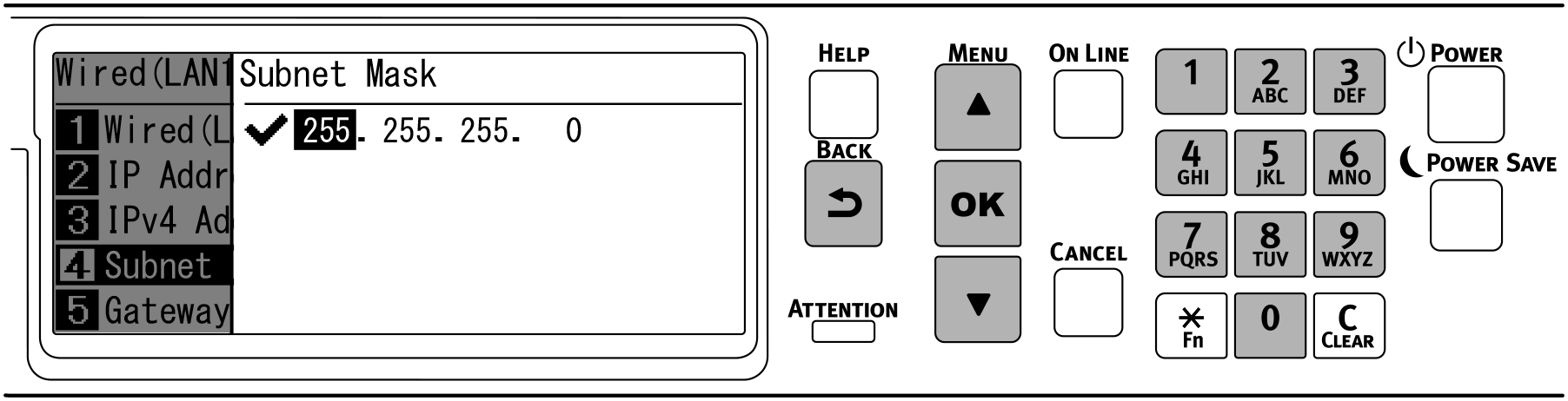 2. IP 주소 등의 설정 | OKI